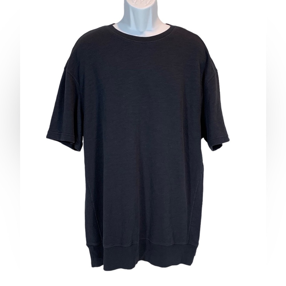 Good Man Short Sleeve Crew Neck 100% Cotton Thermal T-Shirt - Blue - size XL